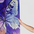 thumbnail image 3 of JEUXUS Chic Modern Bathroom Decor Purple Butterfly Super Soft Micro Fuzzy Shower Curtain White, 3 of 7