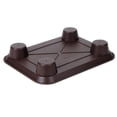 thumbnail image 3 of G.E.T. FT-20-BR Stackable Cafeteria / Fast Food Plastic Tray with Cupholders,, 17" x 14", Brown (Set of 12), 3 of 5