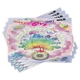 thumbnail image 1 of Ambesonne Thanksgiving Place Mats Set of 4, Tropical Turkey, Standard Size, Multicolor, 1 of 6