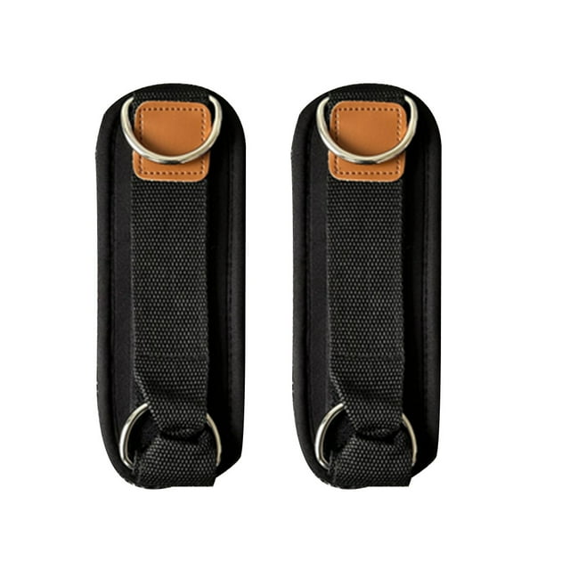 relayinert 1 Pair Fitness Ankles Strap Locking Exercise Workout Foot Support Crunch Household Professional Beginner Attachments Black Regular