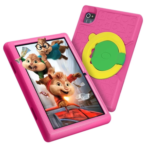 Tablet for Kids, 10inch Android 13 Kids Tablet with 6GB RAM 64GB ROM 128GB SD Expansion, 5000 mAh, Dual Camera, Tablet with Parent Control & Kids Education-Pink