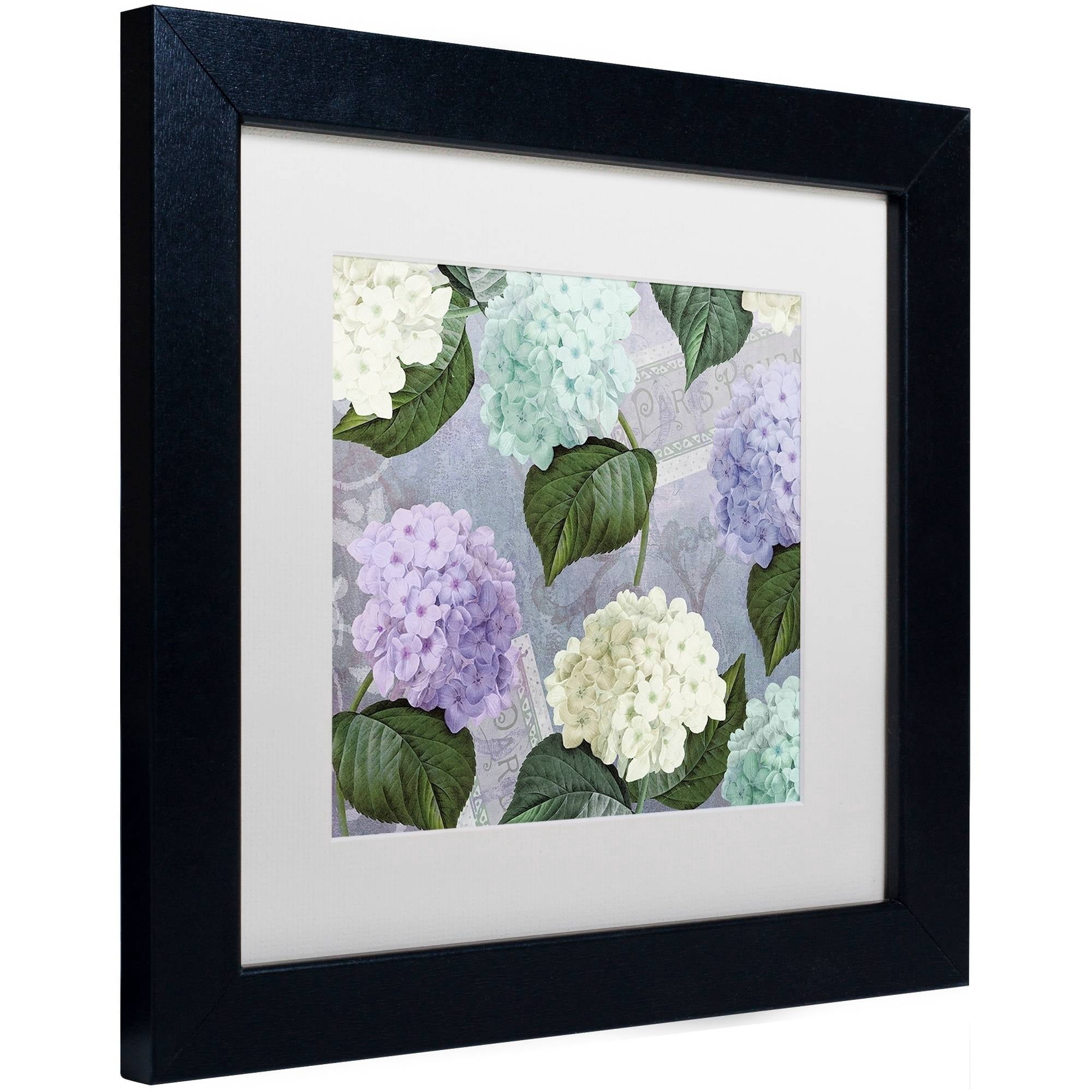Trademark Fine Art "Hortensia Lavenders" Canvas Art by Color Bakery White Matte, Black Frame