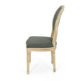 thumbnail image 5 of Noble House Karter Indoor French Fabric Dining Chairs, Set of 4, Black, 5 of 7