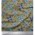thumbnail image 1 of Soimoi Rayon Crepe Fabric Tiles Moroccan Printed Fabric 1 Yard 46 Inch Wide, 1 of 3