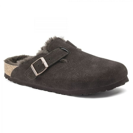 

BIRKENSTOCK Mens Boston Shearling Mocha Suede/Mocha Shearling - 1020567