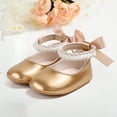 thumbnail image 2 of Quealent Baby Shoes Mary Jane Flats Non Slip Soft Sole Toddler Sneakers First Walkers Party Christmas Dress Shoes Gold for Size 11, 2 of 7