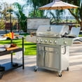Expert Grill 5 Burner Propane Gas Grill with Side Burner, 62,000 BTUs
