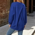 thumbnail image 6 of Horkkom Crew Neck Sweatshirts Women Casual Oversized Solid Color Tops Fall Loose Pullover Sweatshirts with Pockets L, 6 of 7