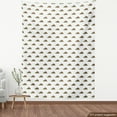 thumbnail image 4 of Ambesonne Turtle Fabric by the Yard Upholstery, Rhythmic Animal Silhouettes, 1 Yard, Umber Green and White, 4 of 5