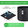 thumbnail image 7 of iPower 5-Pack 2-Gallon Grow Bags Fabric Pots Non-Woven Plant Container with Handles Sides for Easy Transplanting, 7 of 7