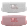 thumbnail image 1 of Par de altavoces Bluetooth JBL Charge 5 impermeables color blanco/rosa, 1 of 1