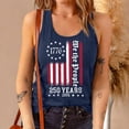 thumbnail image 2 of 250th Anniversary Tank Top for Women 1776-2026 - We the People Vintage Distressed American Flag Scoop Neck Sleeveless Tee - Patriotic Independence Day Graphic Top Navy XL, 2 of 8