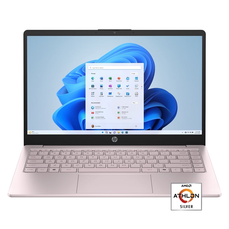 HP 14 inch HD Windows Laptop AMD Athlon Silver 7120U Processor 4GB