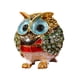 thumbnail image 5 of Joyero de búho, adorno coleccionable creativo, figura de búho para anillos Verde dorado, 5 of 9