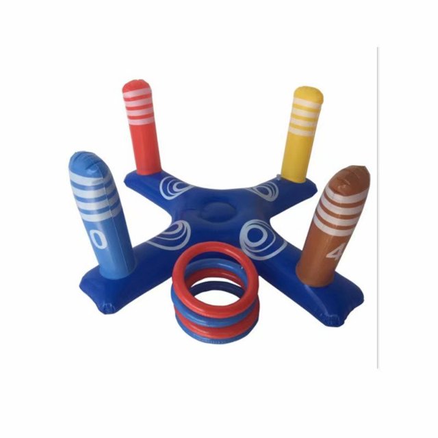 Anillo inflable para piscina, juego de piscina, juguetes, flotadores de playa, juegos al aire libre, regalos de fiesta para adultos, azul brillar Juguete