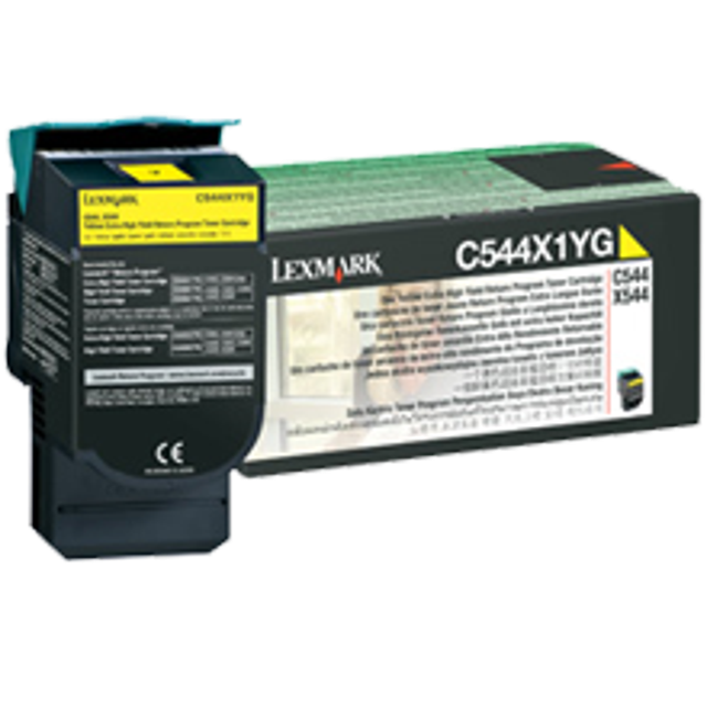 Cartouche de Toner Laser Haute Capacité Jaune pour LEXMARK / IBM X544