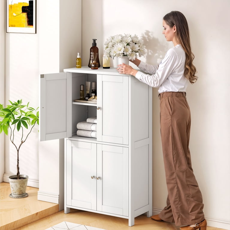 Walsunny Bathroom Storage Floor Cabinet Organizer with Adjustable