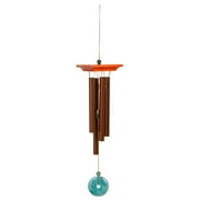 Woodstock Wind Chimes Signature Collection, Woodstock Turquoise Chime, Small 21'' Bronze Wind Chime WTBR
