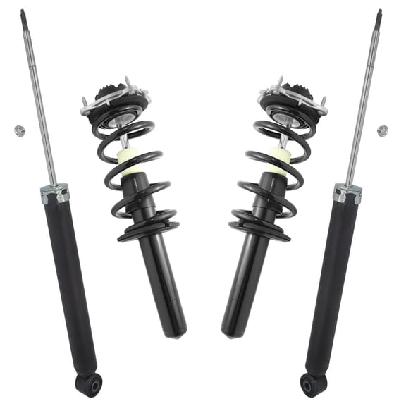 Detroit Axle - 4pc Struts Shocks for 2012-2018 Audi A6 A7 Quattro, Front Struts with Coil Springs Rear Shock Absorbers Suspension Replacement