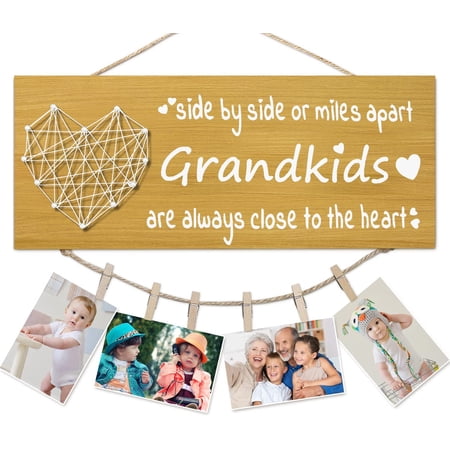 Gifts for Grandma Grandpa from Granddaughter Grandson - Grandkids Picture Frame for Grandparent Mothers Day Fathers Day Grandparents Day Birthday Thanksgiving Christmas