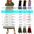 thumbnail image 4 of BRGZLK Womens Summer Modest Work Casual Solid Color Midi Knee Dress Pocket Short Sleeve Teacher Outfits Spring Travel Clothes, 4 of 7
