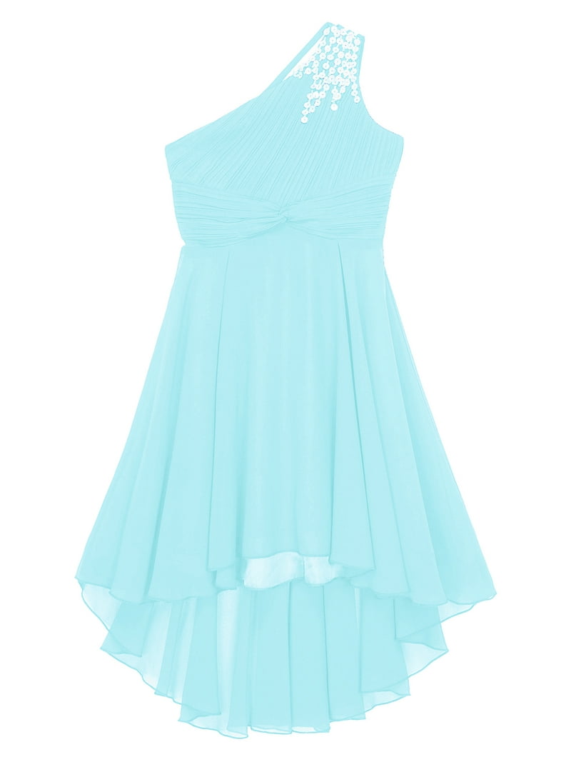 YEAHDOR Girls Special Occasion Dress One Shoulder Chiffon Formal Party Gown Juniors Bridesmaid Wedding Flower Girls Dress Light Blue 10 - Walmart.com YEAHDOR Girls Special Occasion Dress One Shoulder Chiffon Formal Party Gown Juniors Bridesmaid Wedding Flower Girls Dress Light Blue 10 - Walmart.com