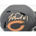 thumbnail image 2 of Justin Fields Autographed Chicago Bears Eclipse Black Speed Mini Helmet Beckett BAS QR 220594, 2 of 2