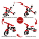thumbnail image 2 of Triciclo Evolutivo The Baby Shop  4 en 1 Bicicleta de Equilibrio y Balance Rojo -, 2 of 7