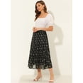 thumbnail image 3 of DARING DIVA Women's Chiffon Tiered A-Line Maxi Skirt XS Black A, 3 of 6