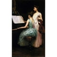thumbnail image 3 of Irving Ramsay Wiles 16x24 Black Modern Framed Museum Art Print Titled - The Sonata, 3 of 5