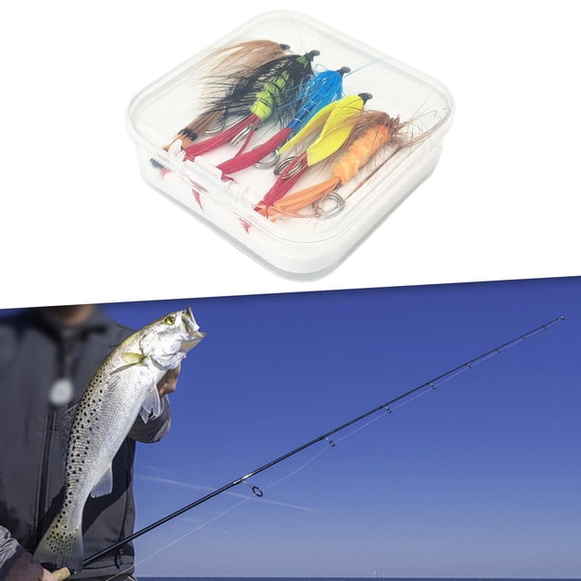 5x cebos de pesca con mosca artificiales con anzuelo, señuelos de pesca de agua dulce con anzuelos, juego de Señuelos de pesca con mosca para perca de