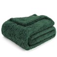 thumbnail image 2 of Manta de forro polar PAVILIA Sherpa, color verde esmeralda, 130 x 150 cm, 2 of 9