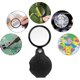 thumbnail image 2 of 10x Mini Magnifying Glass Folding Pocket Magnifier Bigeye Glass Loupe With Black Rotating Protective Holster For Reading Newspaper, Book, Magazine, Sc, 2 of 5