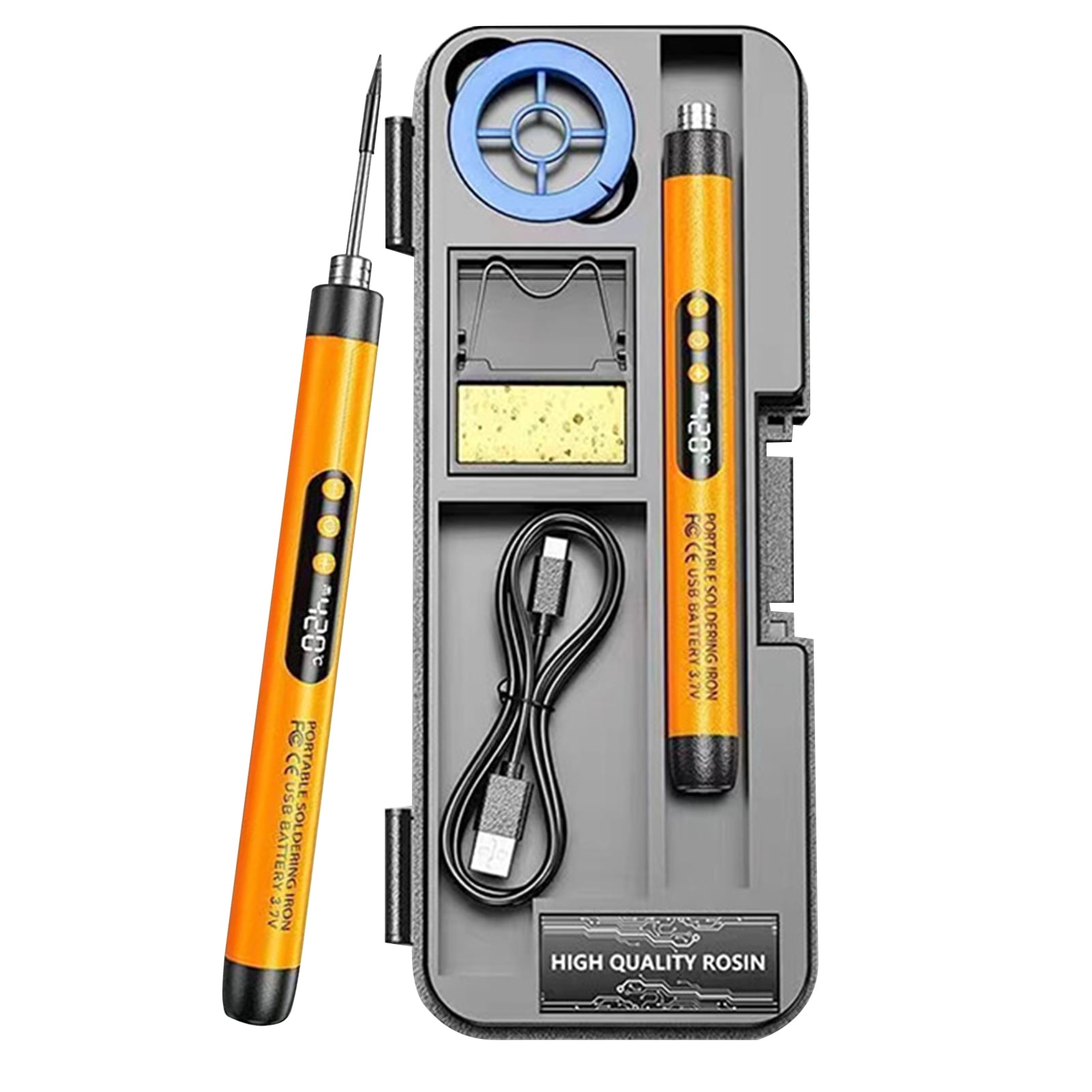 Soldering Iron Pen, 800mAh Portable Solder Iron for Electronics, Digital Display Soldering Iron Kit, Temperature Adjustable Jewelry Soldering Kit for Home