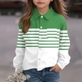 thumbnail image 4 of YUNAFFT Chemise à Rayures pour Enfants Col Manches Longues Décontractée Printemps Été Style Y2K, 4 of 6