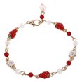 thumbnail image 3 of Pulsera de fresa de moda con colgante de fruta, pulseras elásticas apilables de cuentas, pulsera de cuentas de colores multicapa con dijes, joyería, 3 of 7
