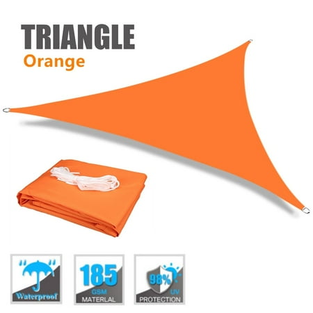6x6x6M Sun Shade Sail Triangle Canopy Durable Fabric UV Block Awning Camping Shelter for Outdoor Patio Garden Backyard Lawn Sand