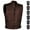 Coffee Brown, variant on SOA Men's Leather Motorcycle Vest With Armor Biker Club Vest Crocodile Black