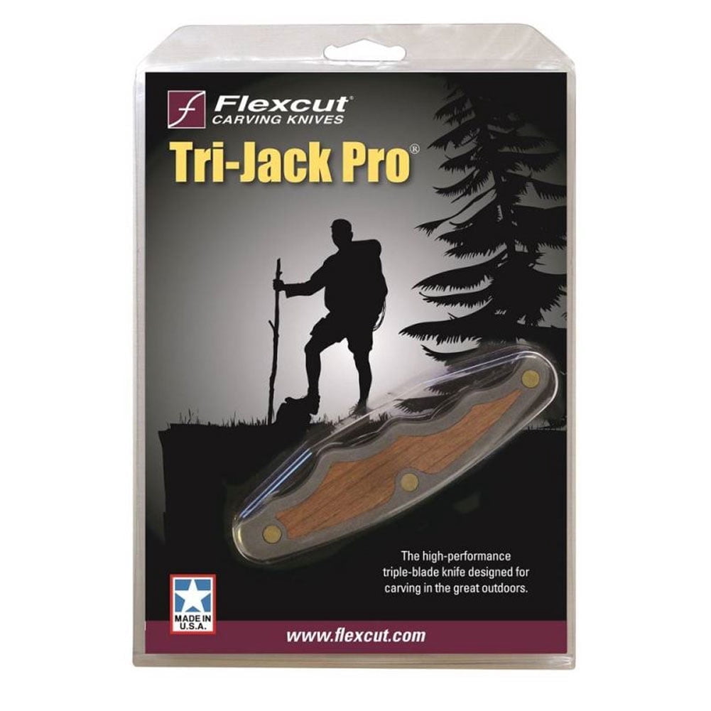 Flexcut - JKN95 - Tri-Jack Pro - 3 Blade Wood Carving Multi Tool -