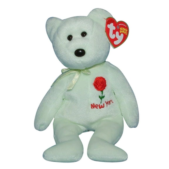 Ty Beanie Baby: New York Rose the Bear | Stuffed Animal | MWMT's