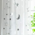 thumbnail image 4 of Stars Print Tulle Door Window Curtain Drape Panel Cloth Screen Window Scarf Valances, Bedroom Curtains Rod Pocket Voile Window Treatments for Living Room, 4 of 7