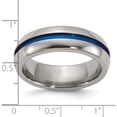 thumbnail image 4 of Titanium Edward Mirell Blue-Anodized Center 7mm Band (Size 11.5) Made In United States emr345-11.5, 4 of 6