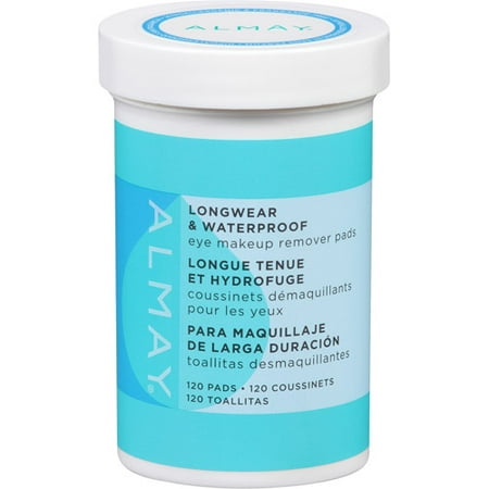Almay Longwear & Waterproof Eye Makeup Remover Pads, 120 Ct