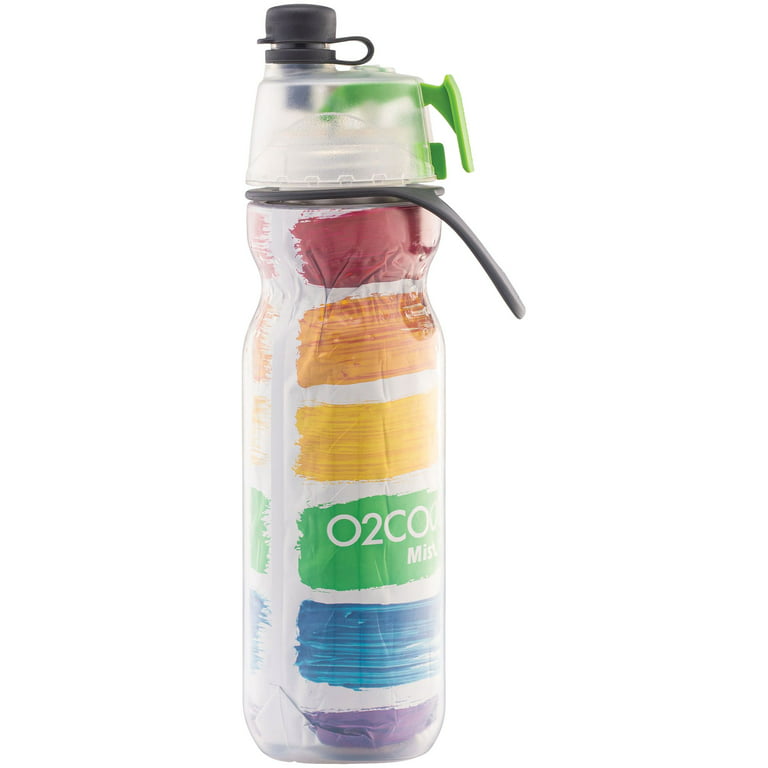 O2COOL Mist 'N Sip Misting Water Bottle 2-in-1 Mist And Sip Function With No