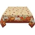 thumbnail image 3 of Fall Pumpkin Tablecloth 54×54 Inch Square Harvest Thanksgiving Table Cloth Water-Resistant Spill-Proof Washable Fabric Table Cover for Kitchen Dining Party Picnic Indoor Outdoor, 3 of 6