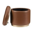 thumbnail image 7 of Linon Blanche Storage Ottoman Caramel Pu, 7 of 7