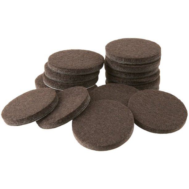 Self Stick 1 Furniture Felt Pads For Hard Surfaces 16 Piece Brown Round Heavy Cb072 Resealable Ecofriendly Protectors 48 Felt Dirt 9864 Surfaces By Soft Touch Walmart Com Walmart Com