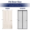 thumbnail image 2 of Upgraded Magnetic Screen Door for Tall Door to 38x98 with 42 Longer & Stronger Magnets,Retractable ,Heavy Duty Fiberglass Mesh Door Screen Magnetic Closure for Single Door, 2 of 5