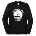 thumbnail image 2 of Wild Bobby,I Can't Work Today My Arm is in Cast, Father's Day, Men Long Sleeve Shirt, Black, Small, 2 of 3