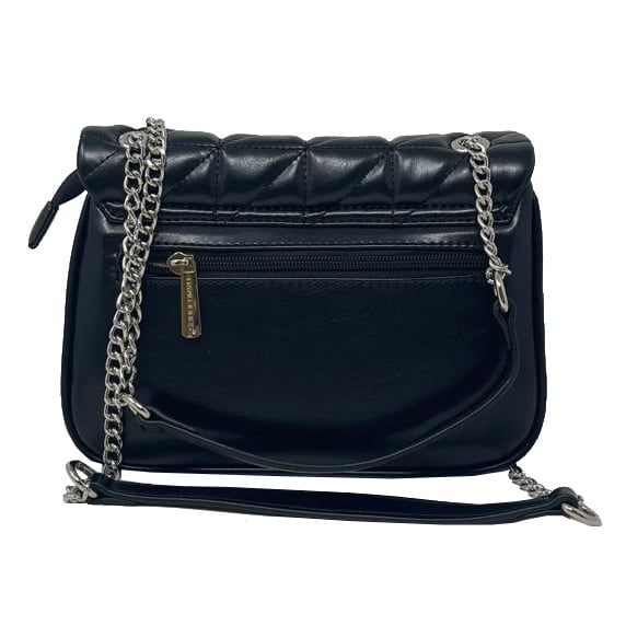 DAVID JONES 3 Zip compartments Cross Body Handbag, Black 2: Handbags